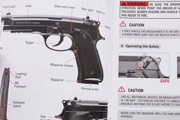 Umarex Beretta M92 A1 Manual close up