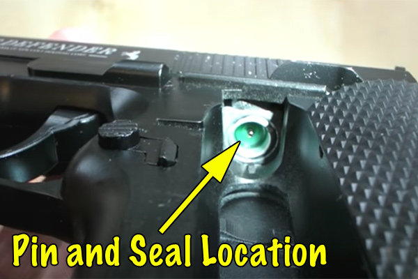 co2 leak location on airsoft pistol