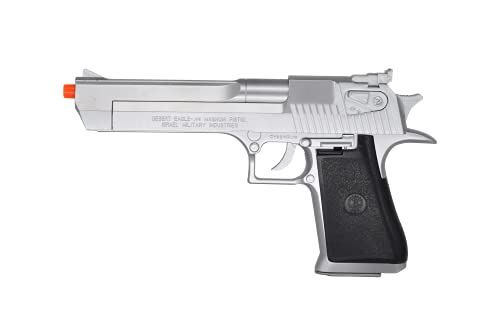 Soft Air Desert Eagle .44 Magnum Spring Powered Airsoft Pistol with Hop-Up, Silver, 170-175 FPS (90221)